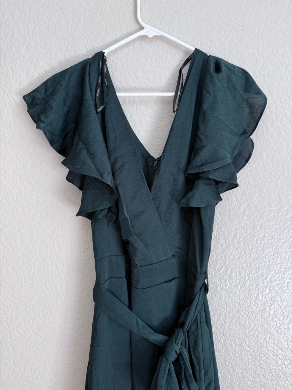 City Chic Plus Size Flirty Jen Maxi Dress green Ruffle Hem High Low - Picture 3 of 6